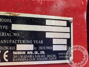 Mini bagri, TAKEUCHI TB370 - POWERTILT - 3X ŽLICA- 2021 LETNIK- 3025 UR